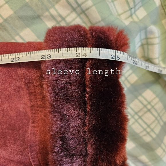 Dennis Basso Vtg Suede Jacket Holiday Maroon S/m - Picture 9 of 10